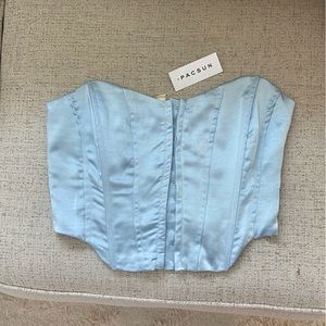 Light blue corset top